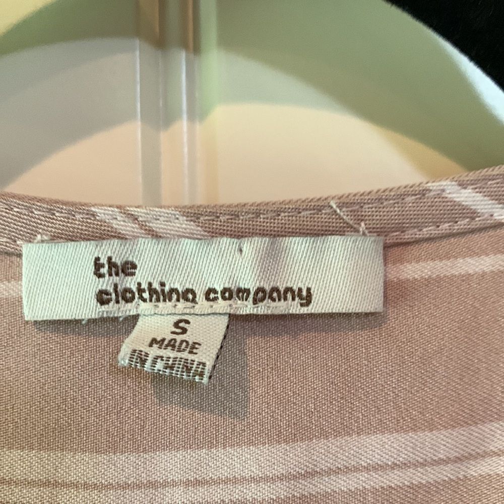 The Clothing Company dusty pink striped pantsuit/jumpsuit, small - Picture 7 of 8